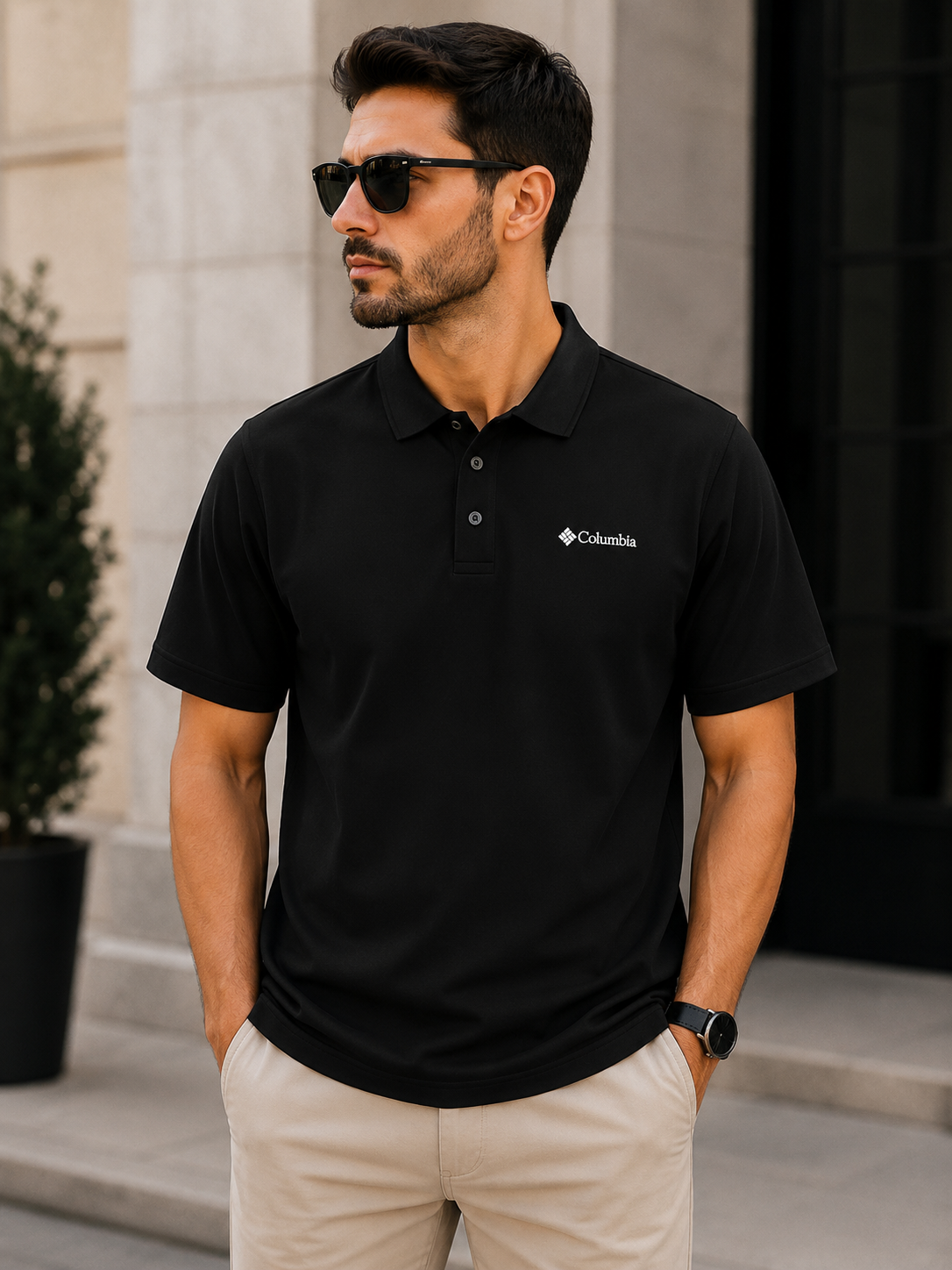 Men's short sleeved polo shirt high-quality embroidered top 2026 summer solid color comfortable