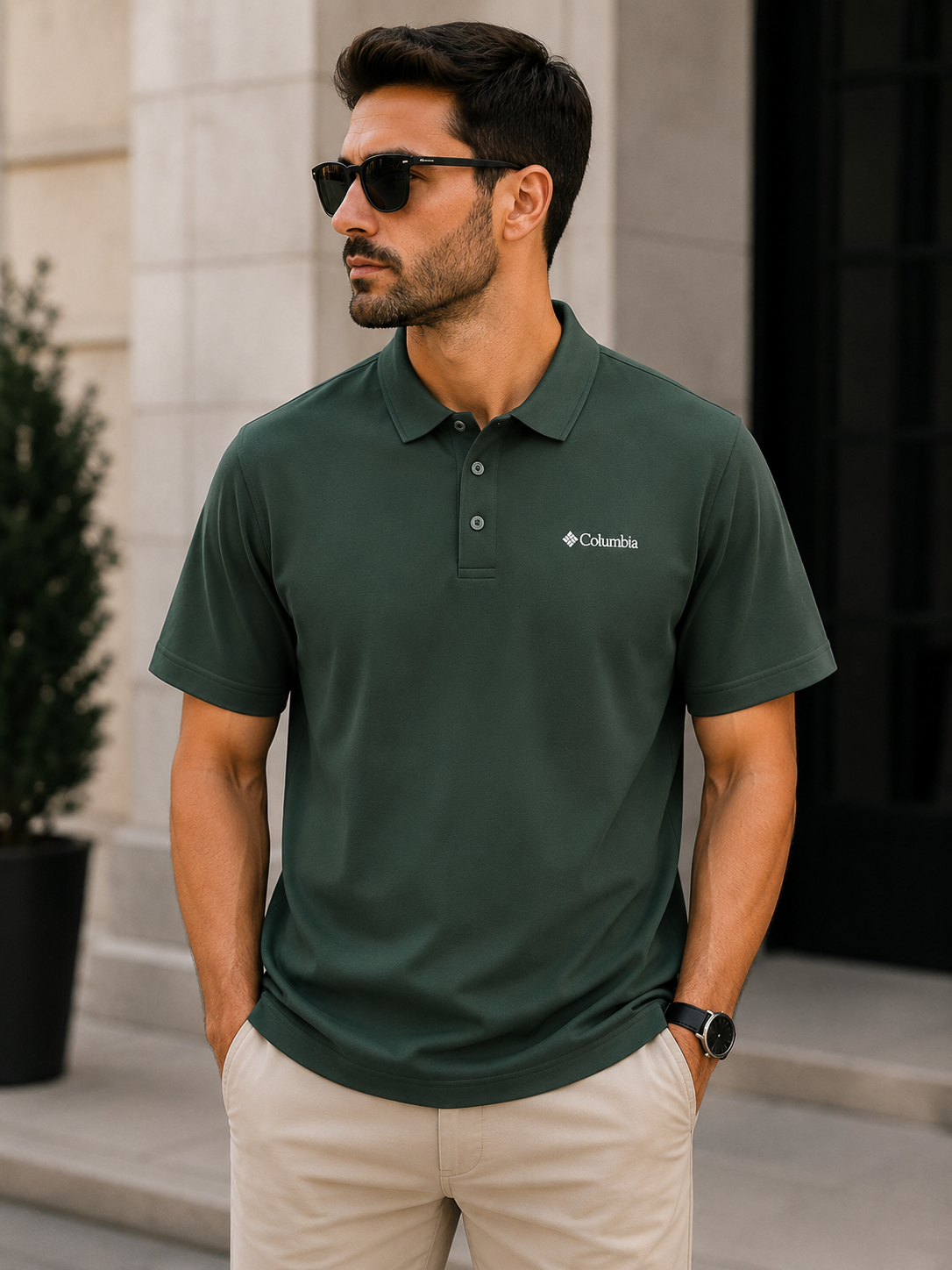 Men's short sleeved polo shirt high-quality embroidered top 2026 summer solid color comfortable