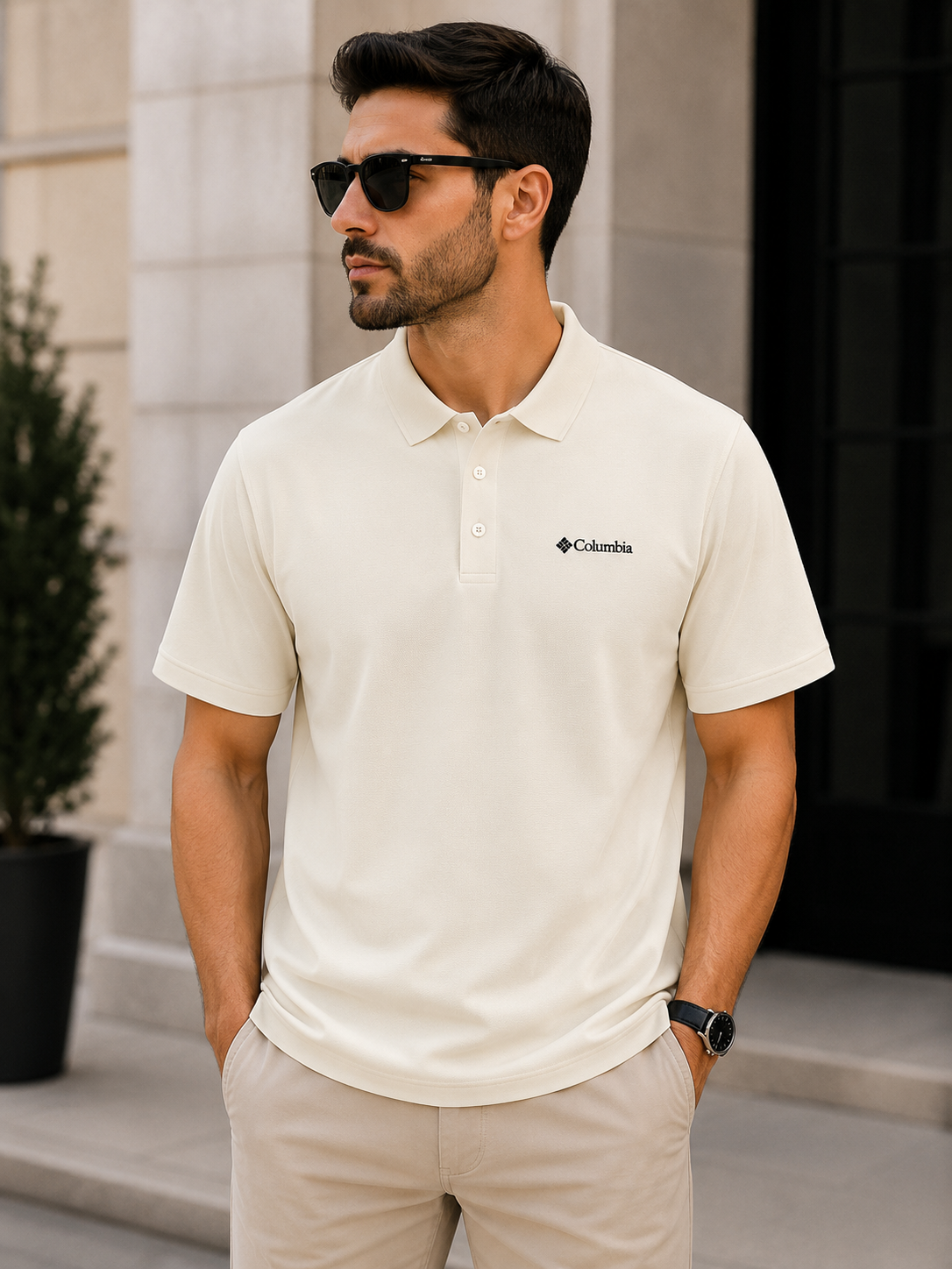 Men's short sleeved polo shirt high-quality embroidered top 2026 summer solid color comfortable