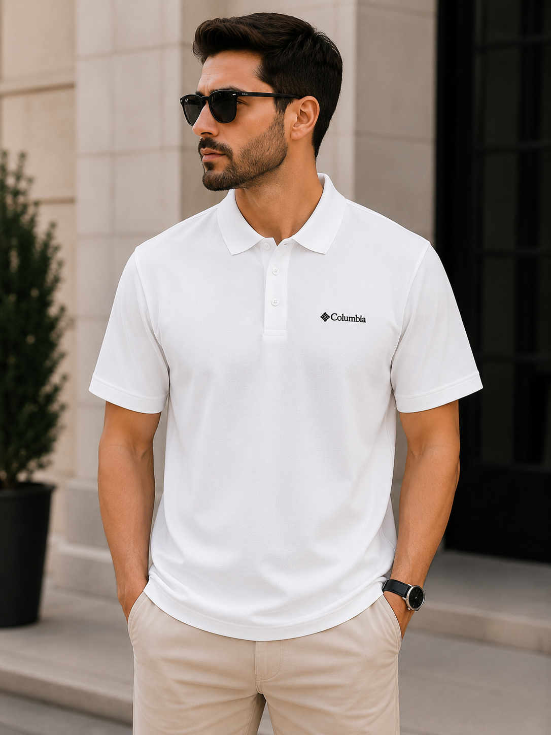 Men's short sleeved polo shirt high-quality embroidered top 2026 summer solid color comfortable