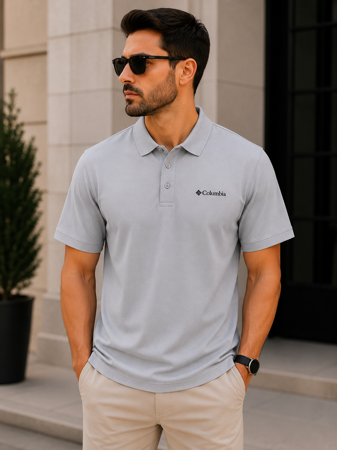Men's short sleeved polo shirt high-quality embroidered top 2026 summer solid color comfortable