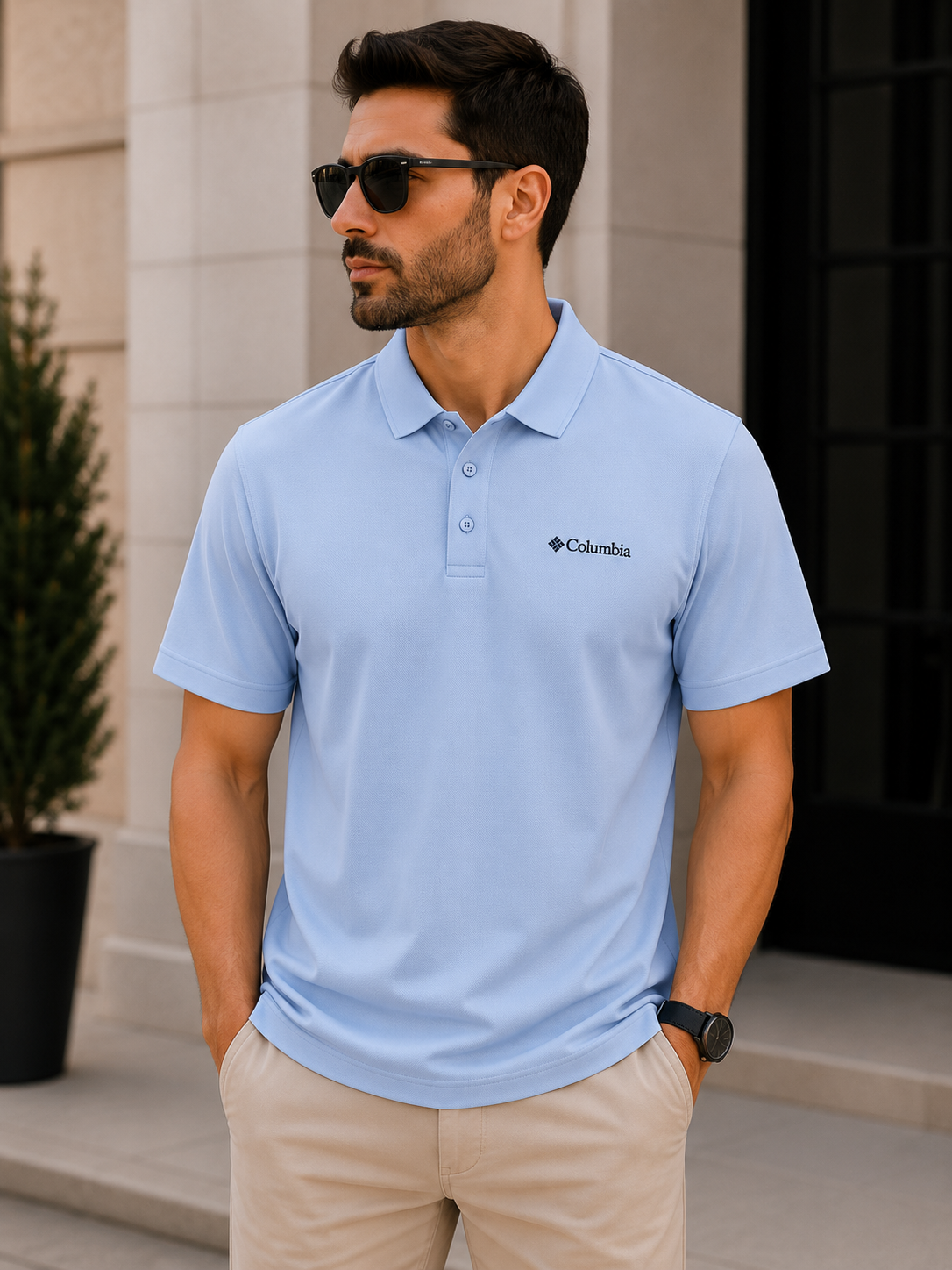 Men's short sleeved polo shirt high-quality embroidered top 2026 summer solid color comfortable