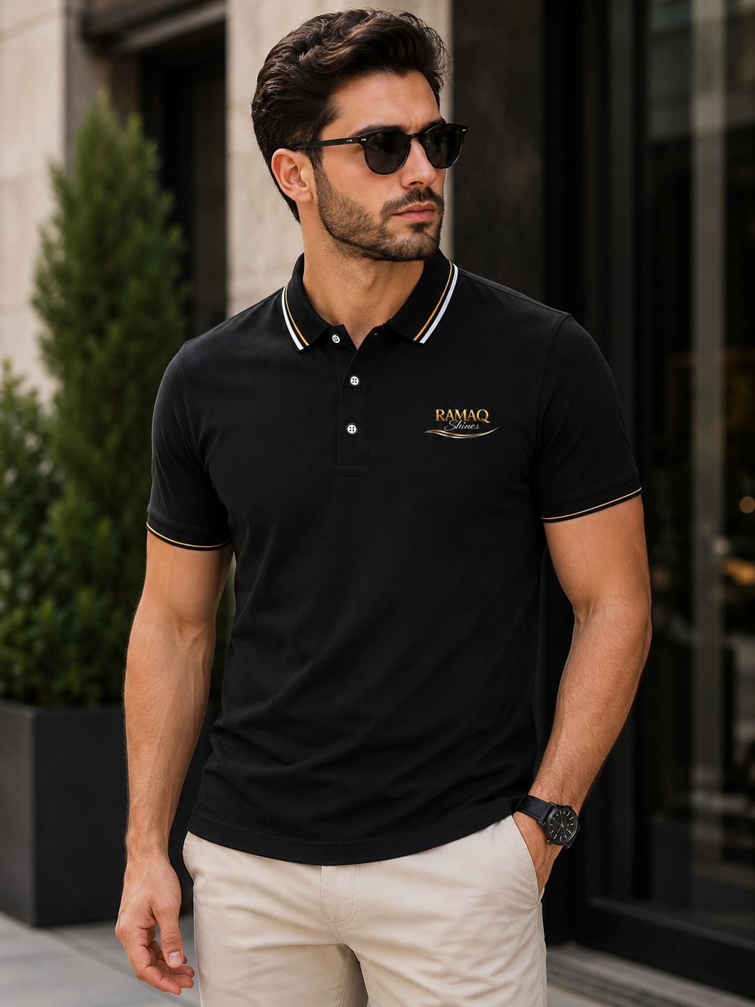 ICONIC RAMAQ POLO T-SHIRT FOR MEN REGULER FIT
