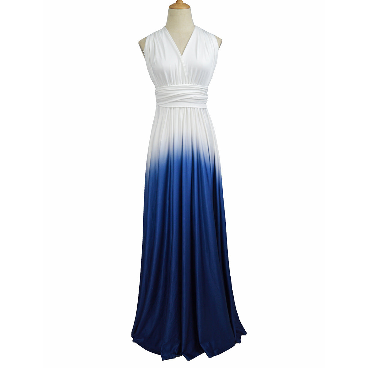Amazon Ebay Cross-border Explosions Multi-wear Cross Backless Sexy Strap Gradient Dress Dress