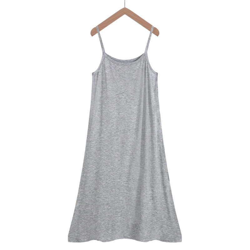 Spring and Summer modal bottoming suspender skirt women's underskirt versatile loose sleeveless vest skirt plus size dress
