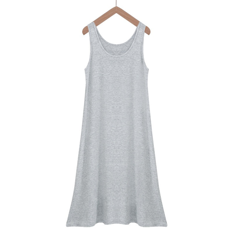 Spring and Summer modal bottoming suspender skirt women's underskirt versatile loose sleeveless vest skirt plus size dress