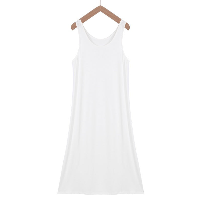 Spring and Summer modal bottoming suspender skirt women's underskirt versatile loose sleeveless vest skirt plus size dress
