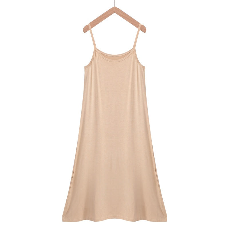 Spring and Summer modal bottoming suspender skirt women's underskirt versatile loose sleeveless vest skirt plus size dress