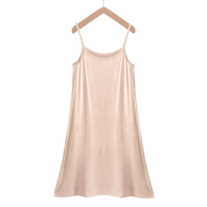 Spring and Summer modal bottoming suspender skirt women's underskirt versatile loose sleeveless vest skirt plus size dress