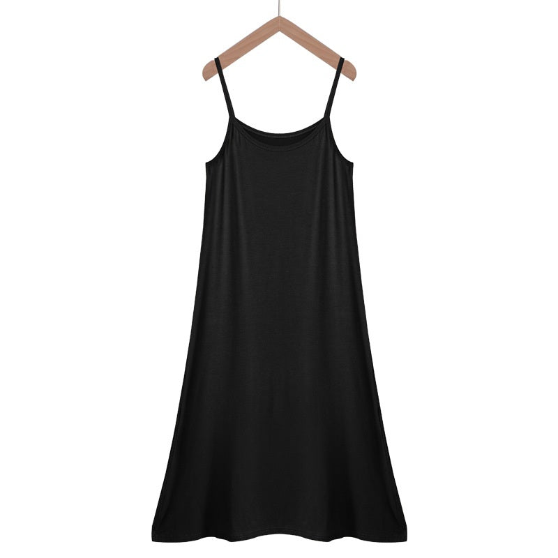 Spring and Summer modal bottoming suspender skirt women's underskirt versatile loose sleeveless vest skirt plus size dress