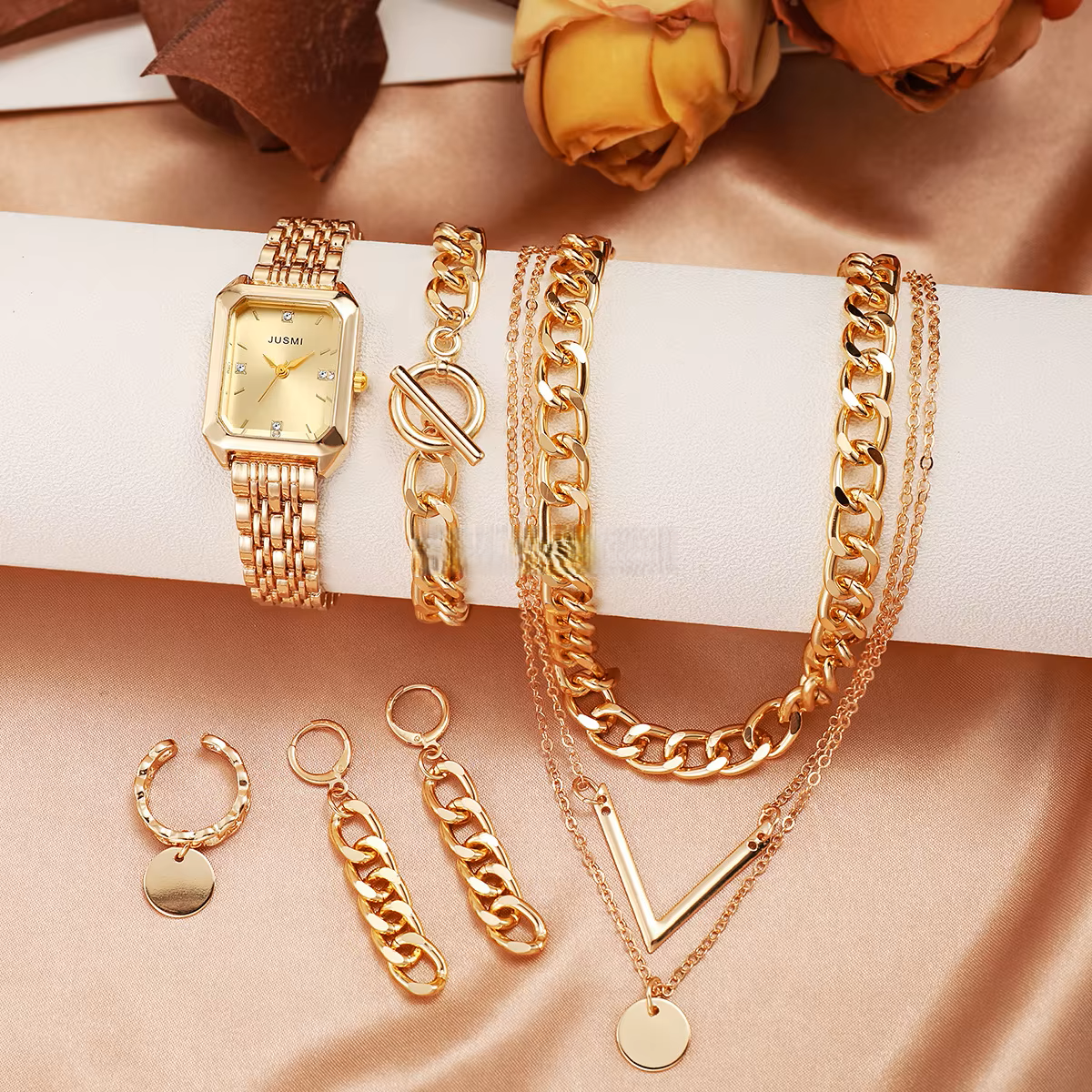 Women's Gold-Plated Trendy Jewelry Set