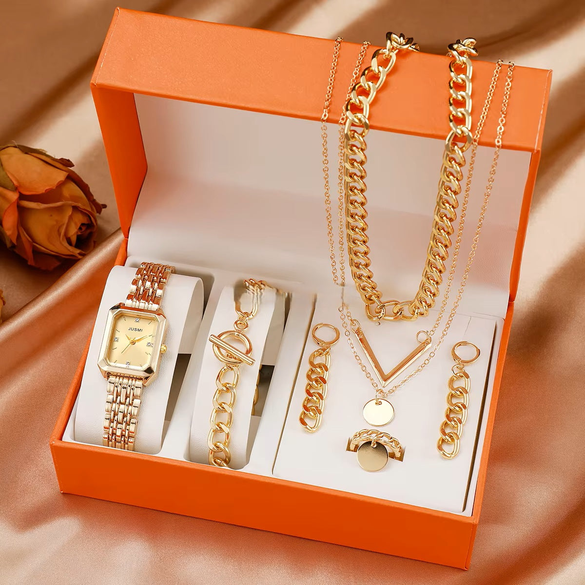 Women's Gold-Plated Trendy Jewelry Set