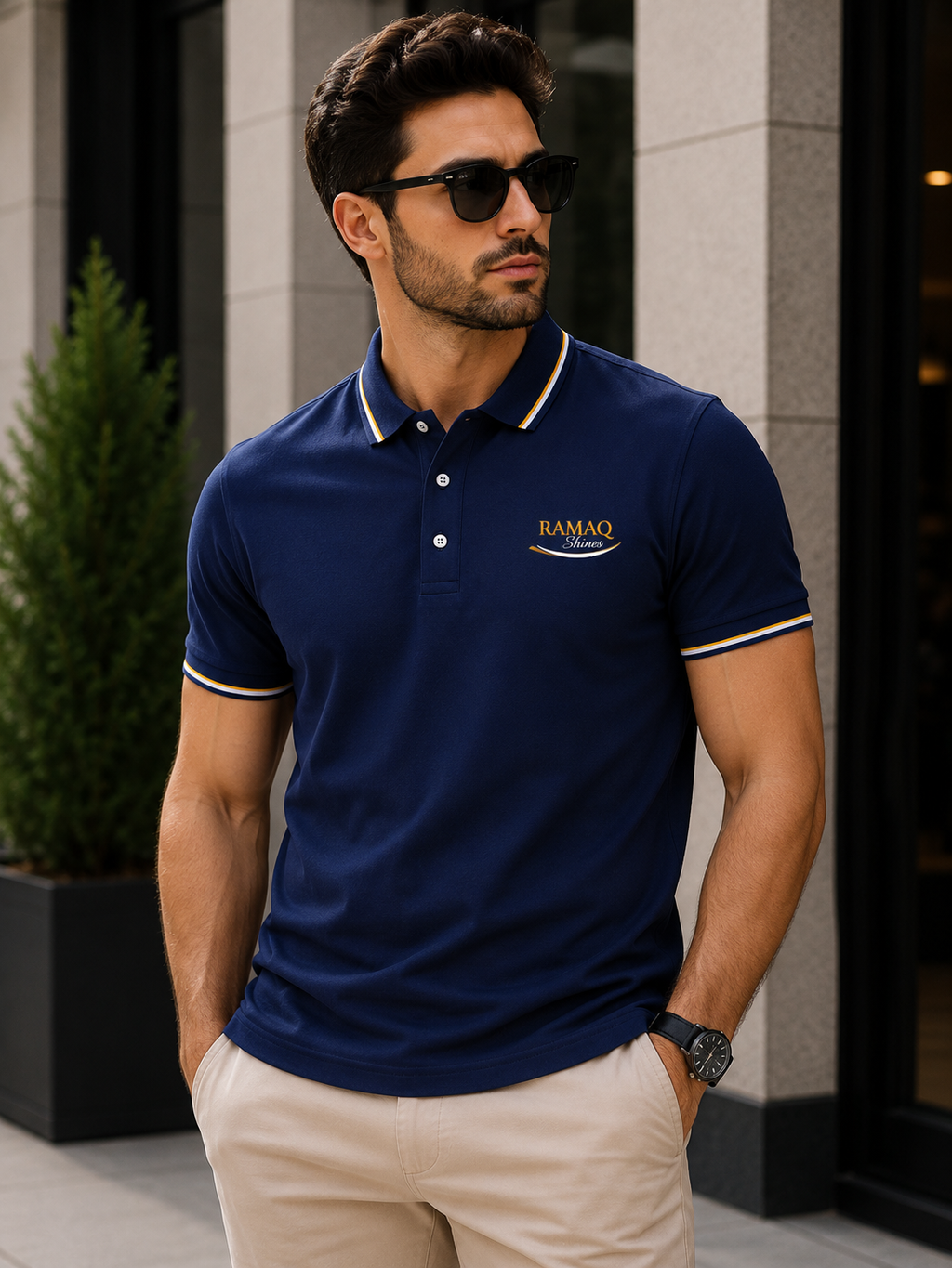 ICONIC RAMAQ POLO T-SHIRT FOR MEN REGULER FIT