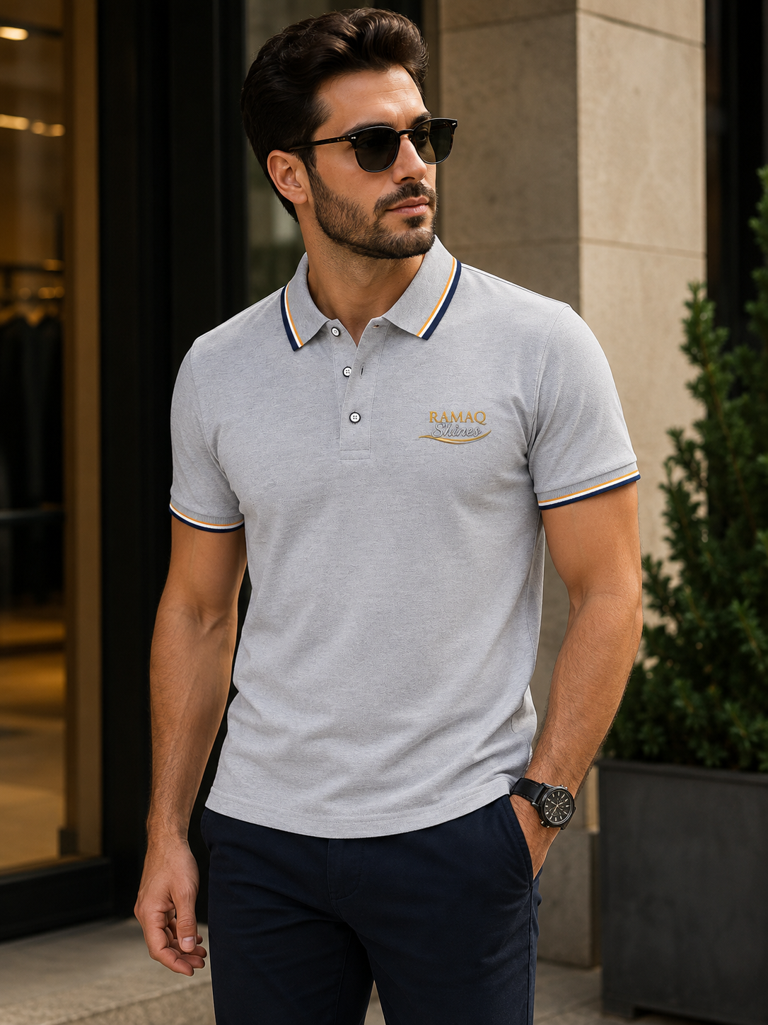 ICONIC RAMAQ POLO T-SHIRT FOR MEN REGULER FIT