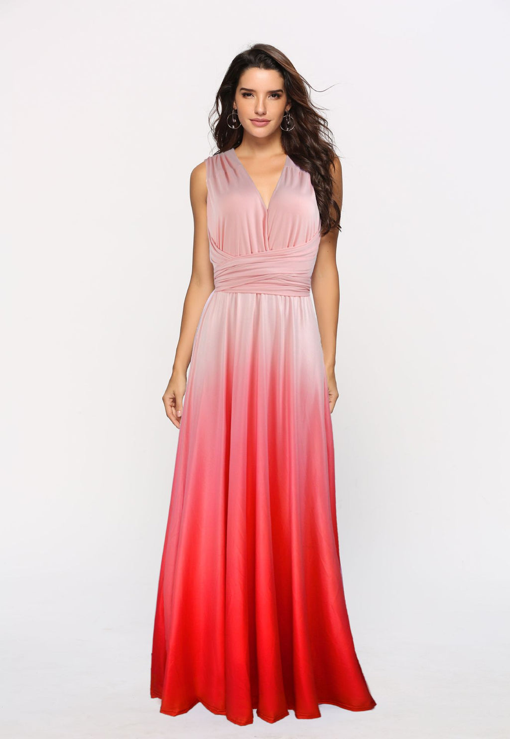 Amazon Ebay Cross-border Explosions Multi-wear Cross Backless Sexy Strap Gradient Dress Dress