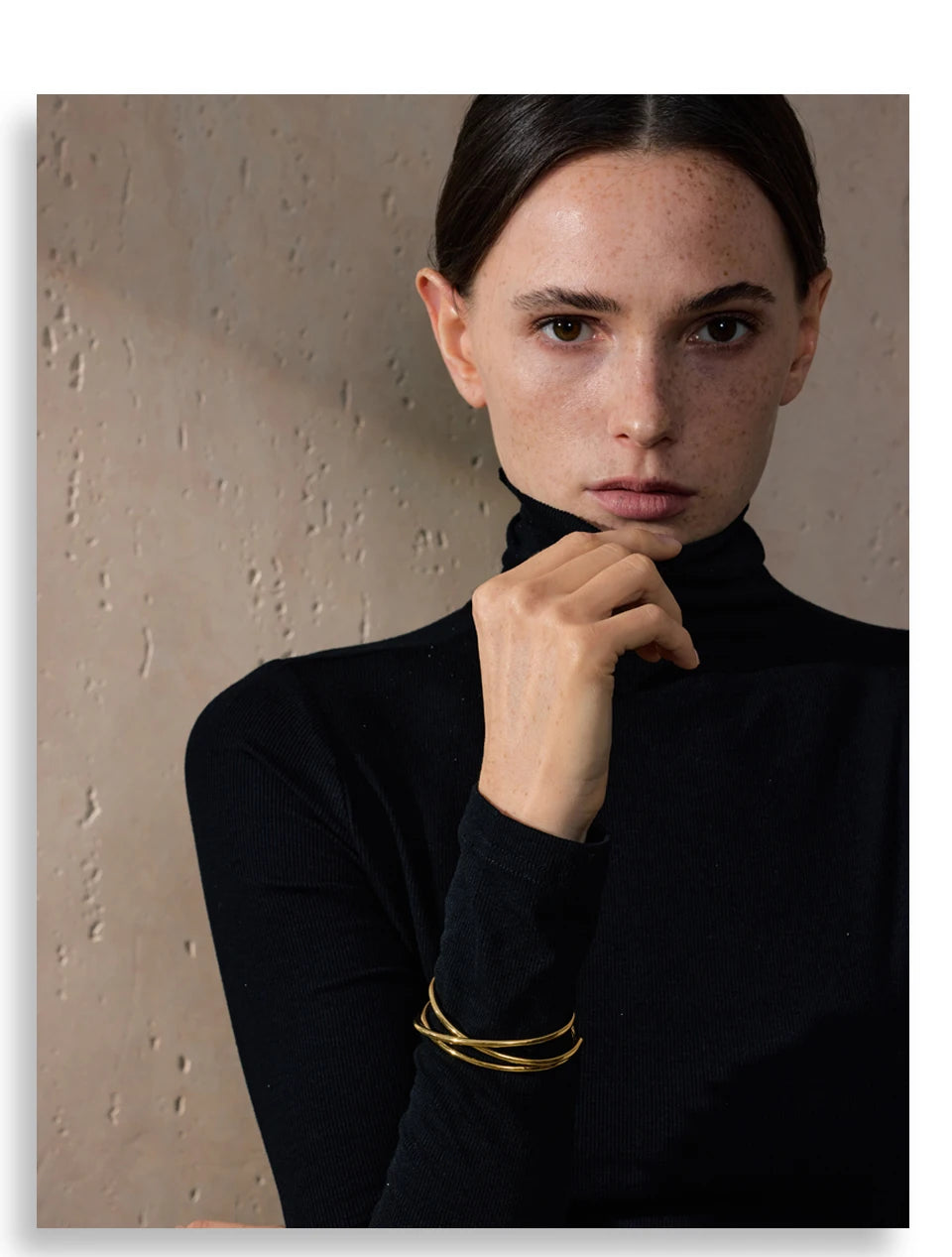 Yhpup 58mm Open Stainless Steel Metal Hollow Line Fashion Bracelet Bangle for Women Smooth Personalized Wrist Jewelry Wholesale
