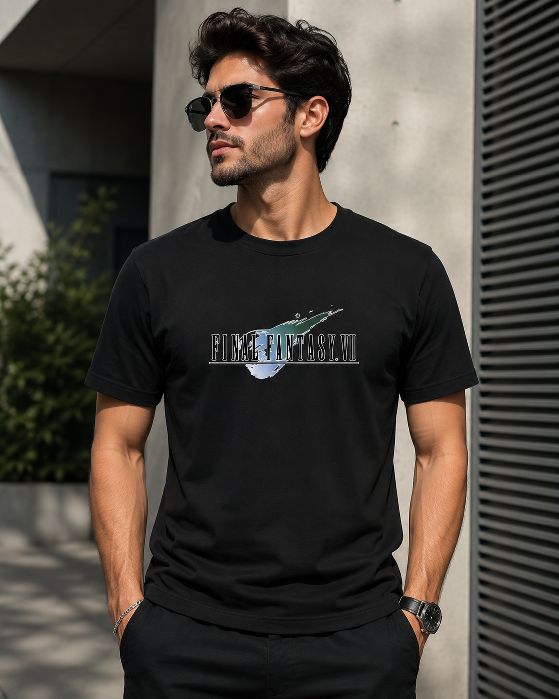 Japan Final Fantasy VII Cloud Strife Graphic T-Shirt
