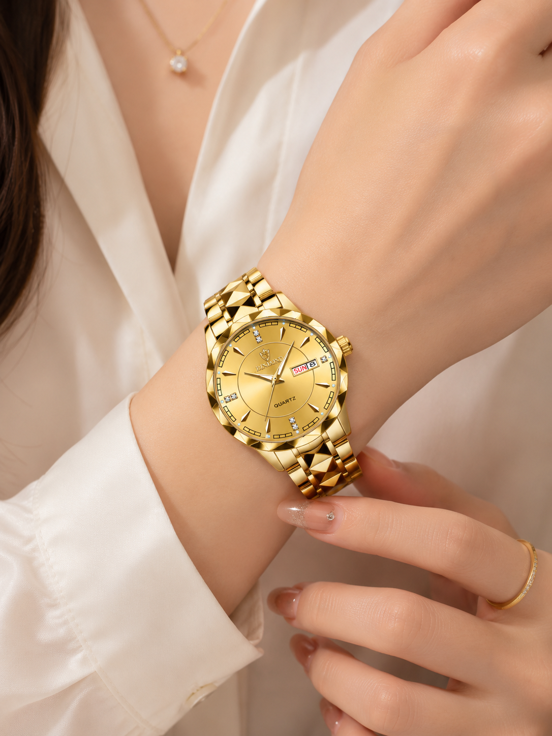 BINBOND B5552 New Luxury Brand Quartz Womens Watches 30M Waterproof Luminous Date Wristwatch Fashion Business Womens Watches