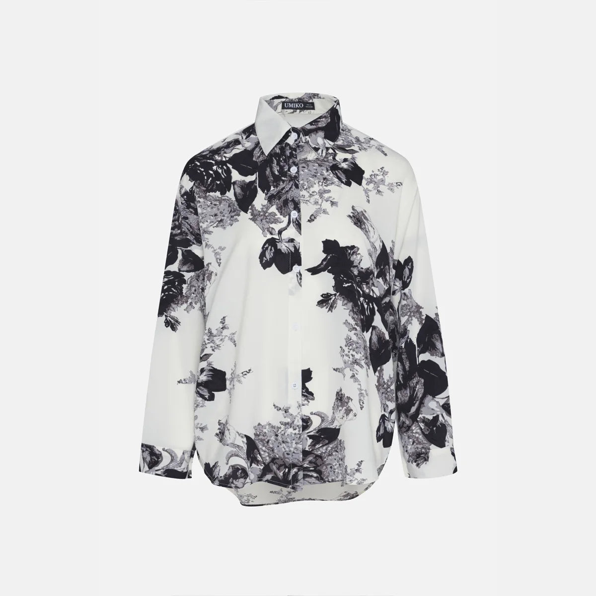 2025 Summer Fashion Satin Long-Sleeved Shirt Women Korean Style Comfortable Vintage Retro Elegant Printed Breathable Logo