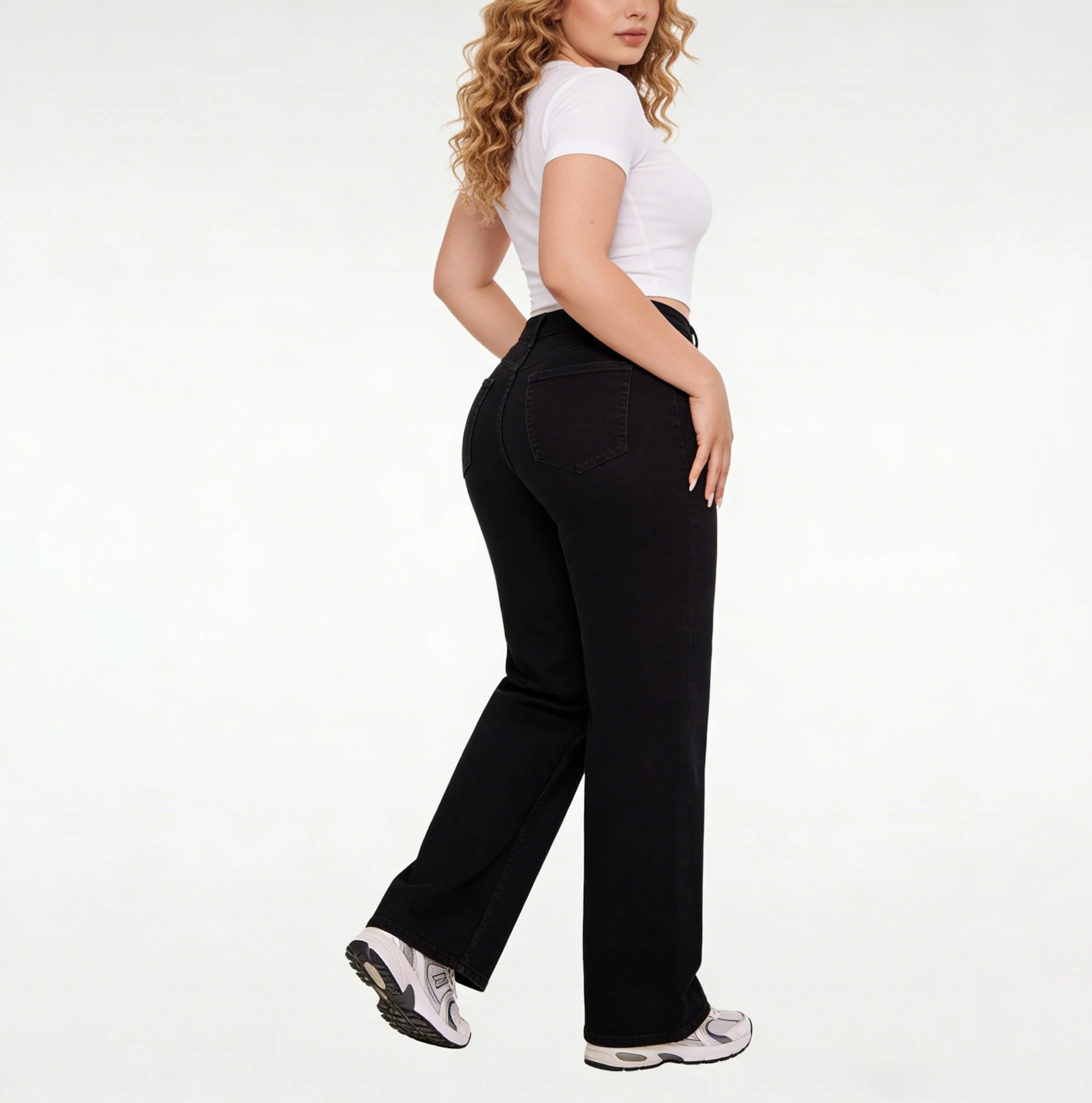 Drop Shipping High Waist Flare Denim Tummy Control Stretch Pants Butt Lifting Reshaping Shaping ReDefine BBL Jeans for Women