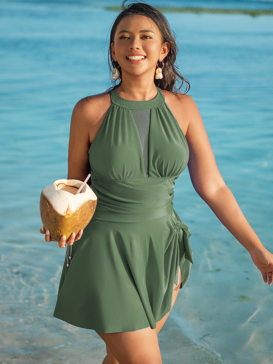 Plus Size Shaping One-Piece Swimsuit for Beach & Pool