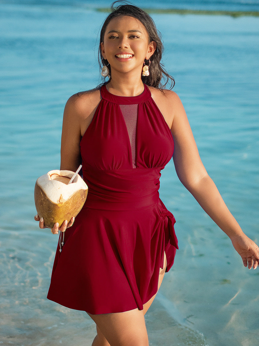 Plus Size Shaping One-Piece Swimsuit for Beach & Pool