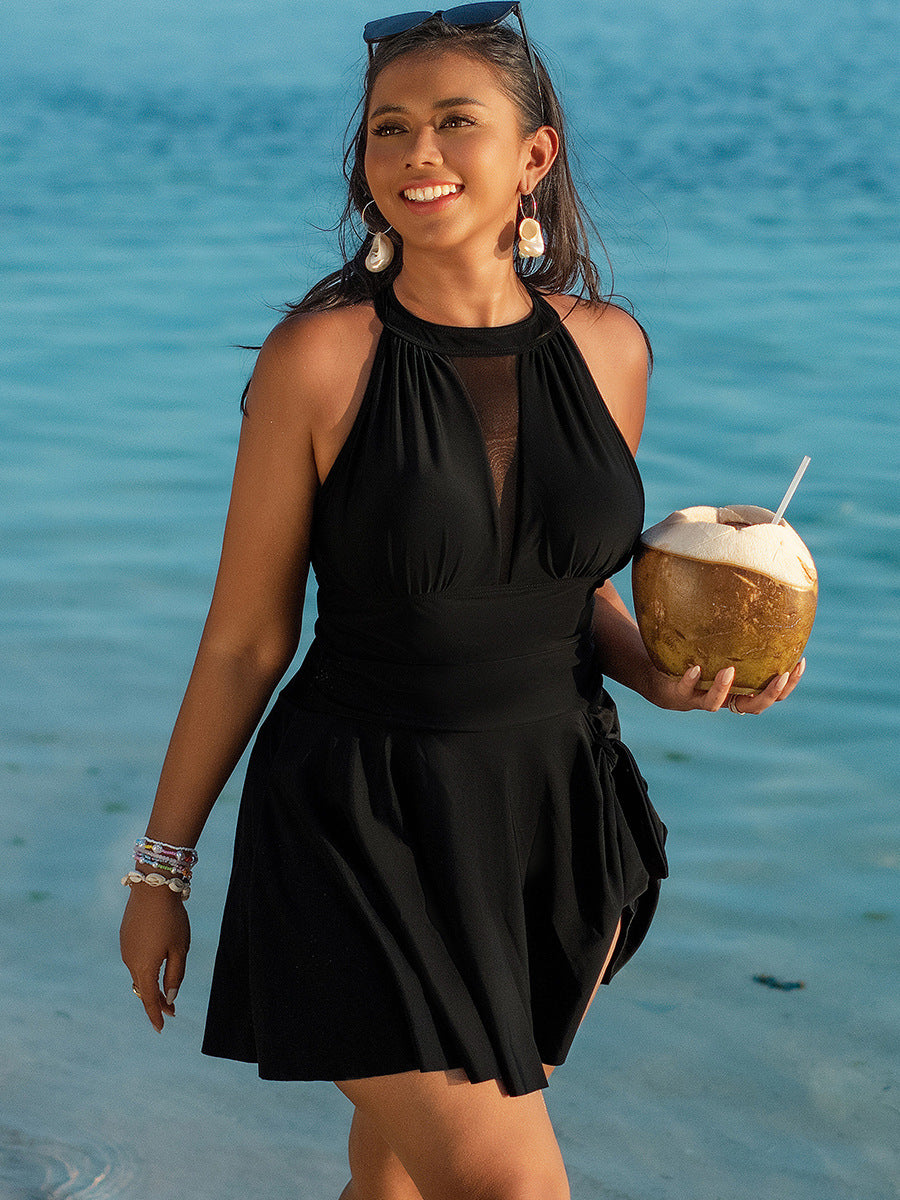 Plus Size Shaping One-Piece Swimsuit for Beach & Pool