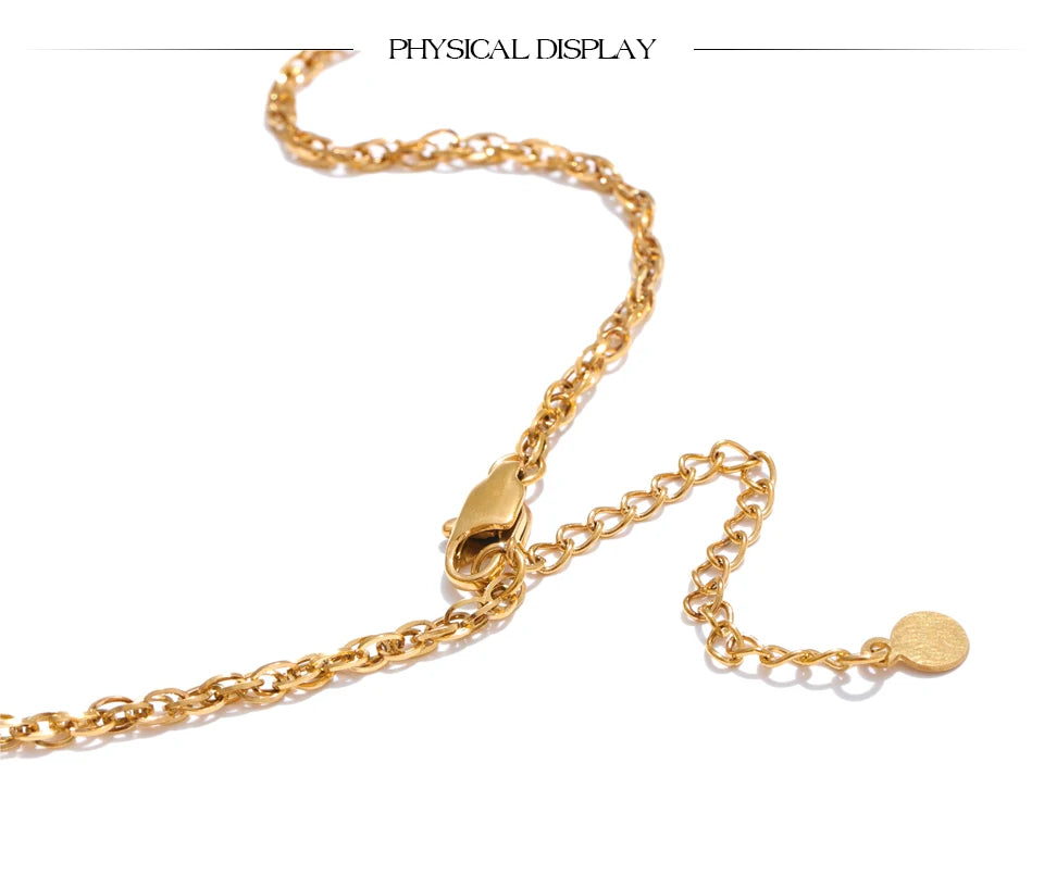 Yhpup AAA Shiny Champagne Zirconia Pendant Necklace Hot Style Stainless Steel Chain Collar Luxury Jewelry Wholesale