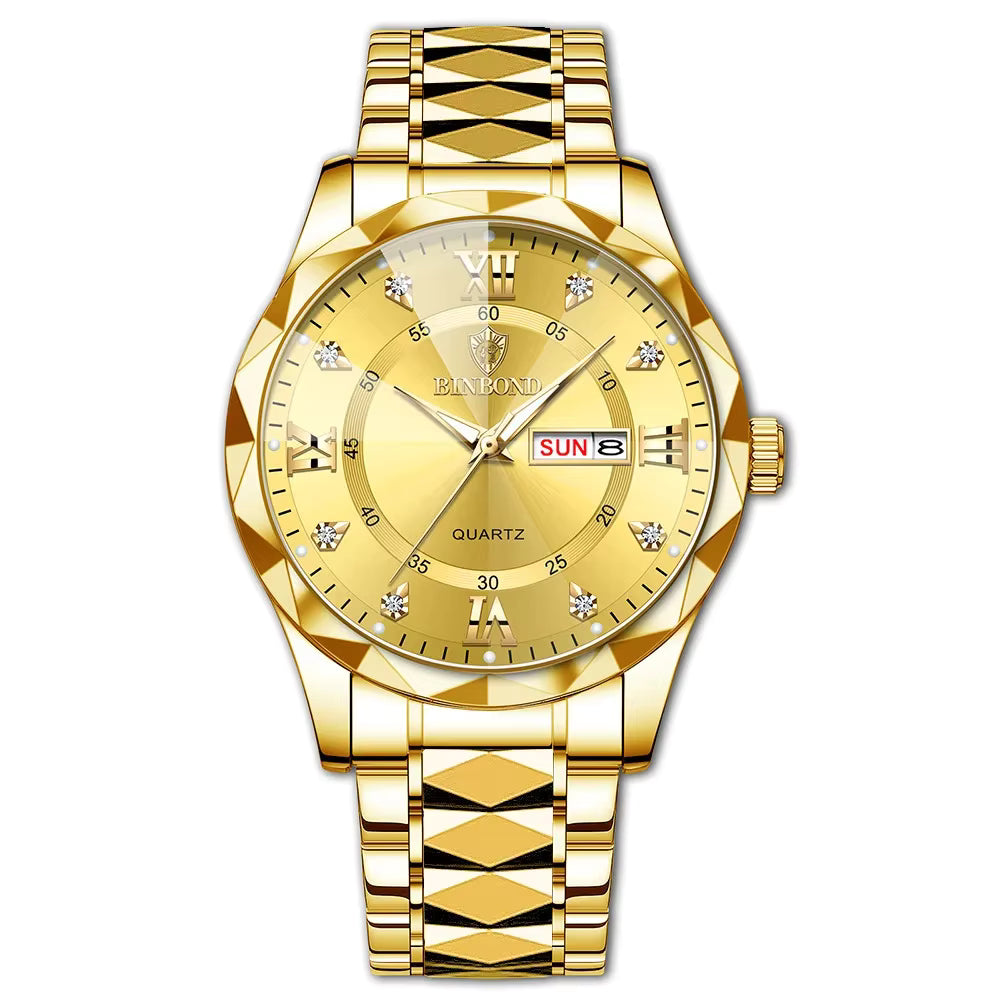 BINBOND B2521 Fashion Luxury Business Men Watches 30M Waterproof Week Date Clock Sport Quartz Mens Wristwatch Relogio Masculino