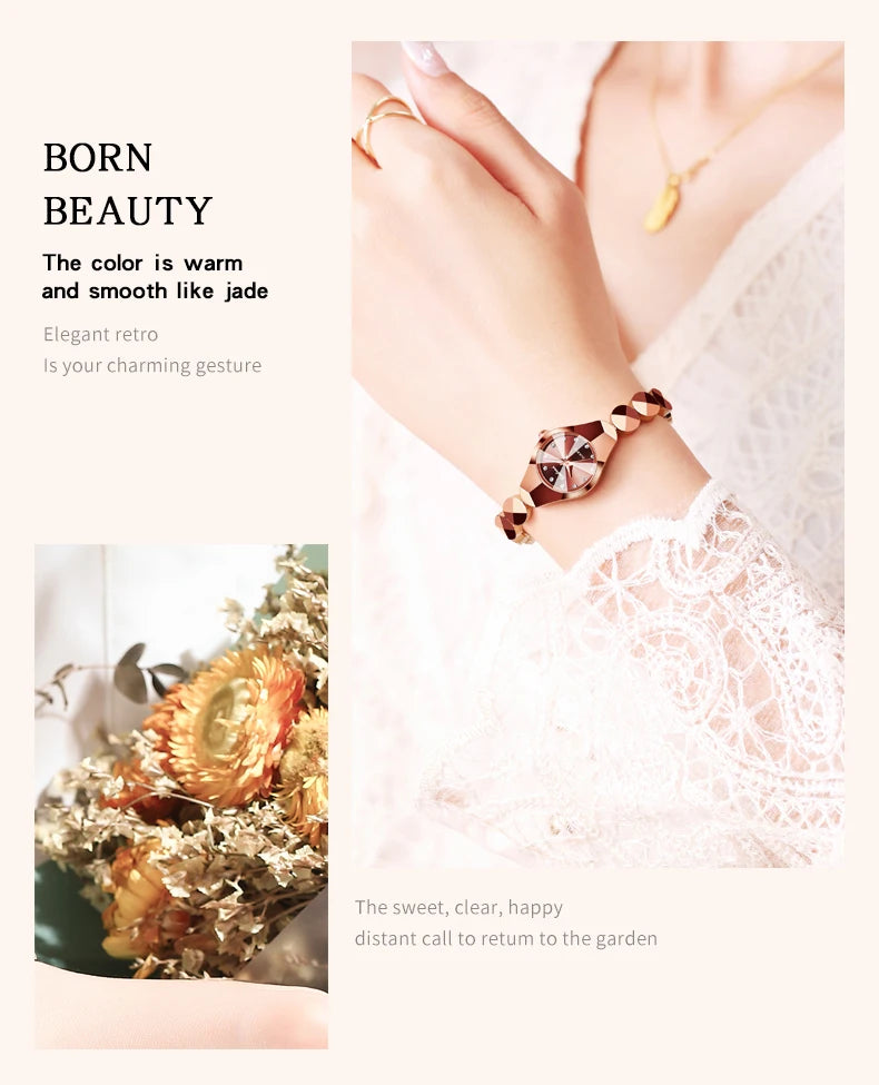 BINBOND New Fashion Quartz Women's Watches Luxury Stainless Steel Strap Waterproof Elegant Lady Bracelet Watch Relogio Feminino