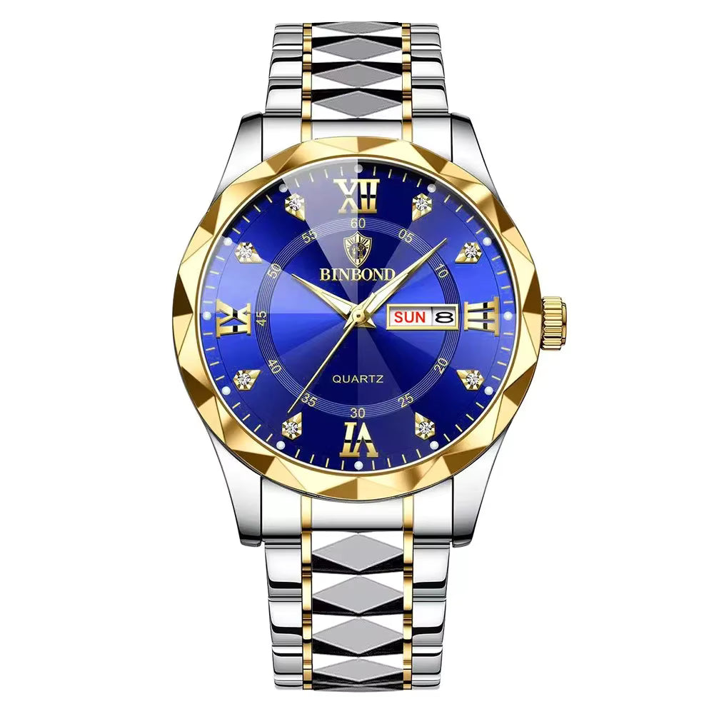 BINBOND B2521 Fashion Luxury Business Men Watches 30M Waterproof Week Date Clock Sport Quartz Mens Wristwatch Relogio Masculino