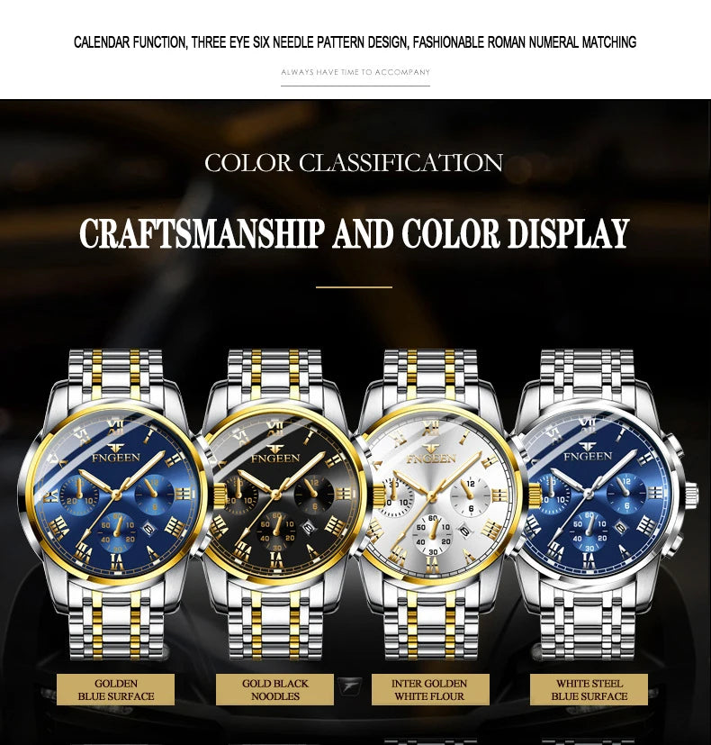 BINBOND 2pcs Couple Watches Fashion Top Brand Men Ladies for Quartz Watch Lover Waterproof Stainless Steel Watch Valentine Gift