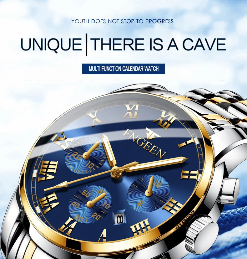 BINBOND 2pcs Couple Watches Fashion Top Brand Men Ladies for Quartz Watch Lover Waterproof Stainless Steel Watch Valentine Gift