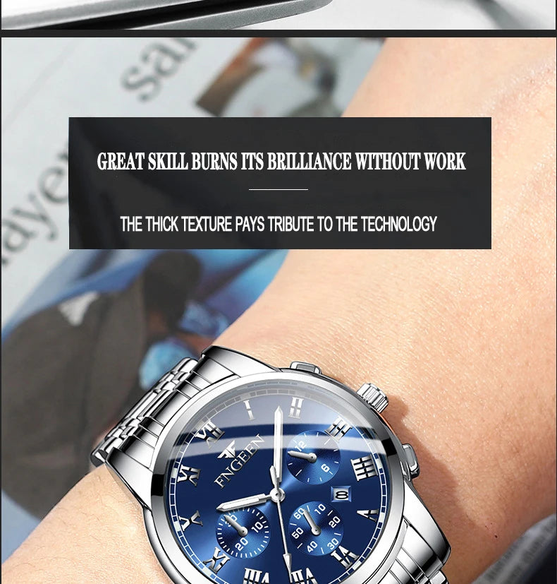 BINBOND 2pcs Couple Watches Fashion Top Brand Men Ladies for Quartz Watch Lover Waterproof Stainless Steel Watch Valentine Gift