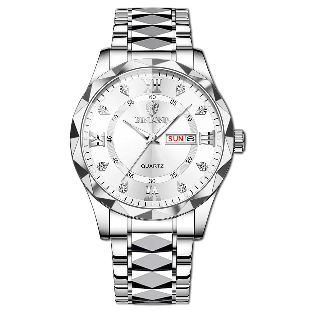 BINBOND B2521 Fashion Luxury Business Men Watches 30M Waterproof Week Date Clock Sport Quartz Mens Wristwatch Relogio Masculino