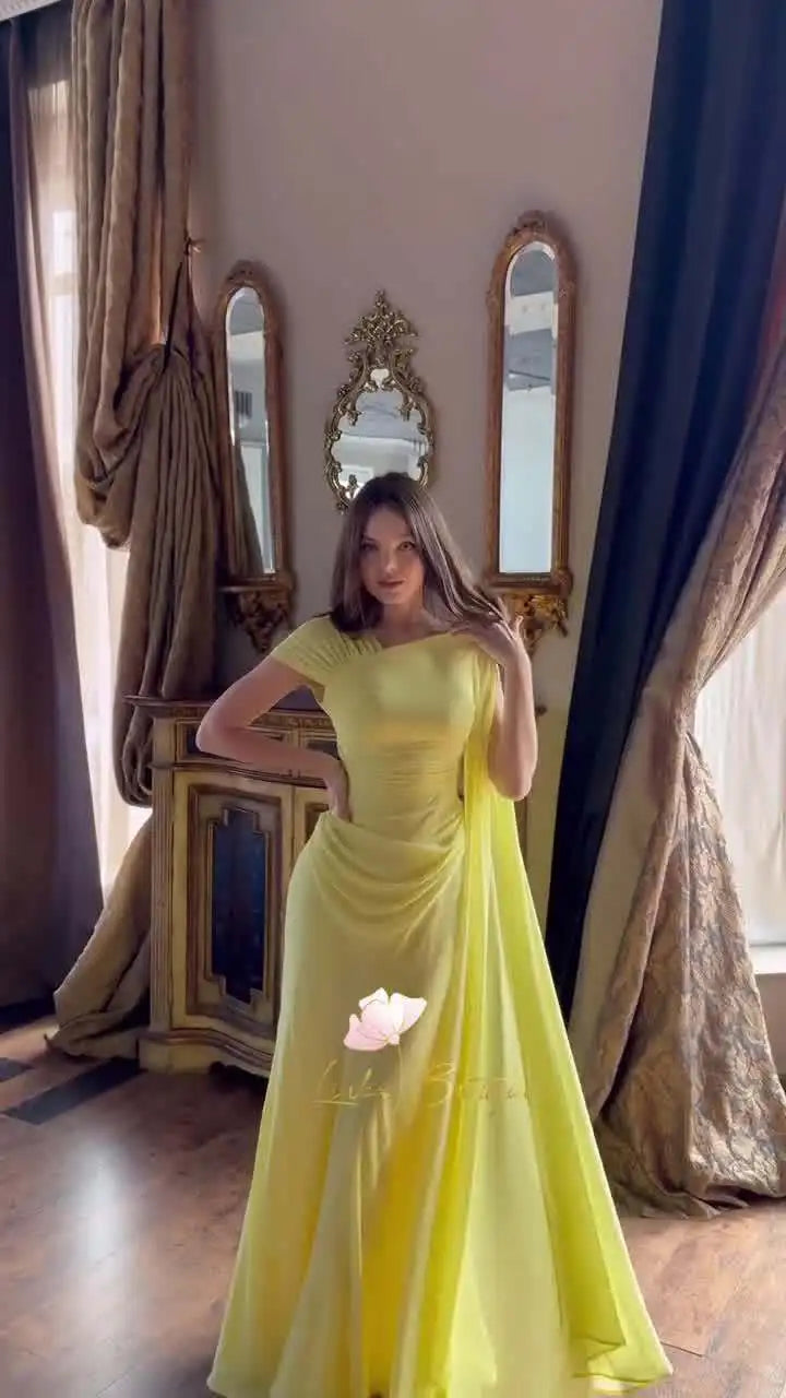 Women Elegant Dress Cape Spliced Slim Fit Floor Length Dresses Solid Short Sleeve Sheath Party Vestidos Basis Lady Summer